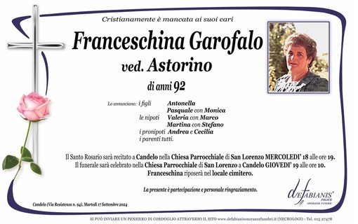 Franceschina Garofalo, ved. Astorino