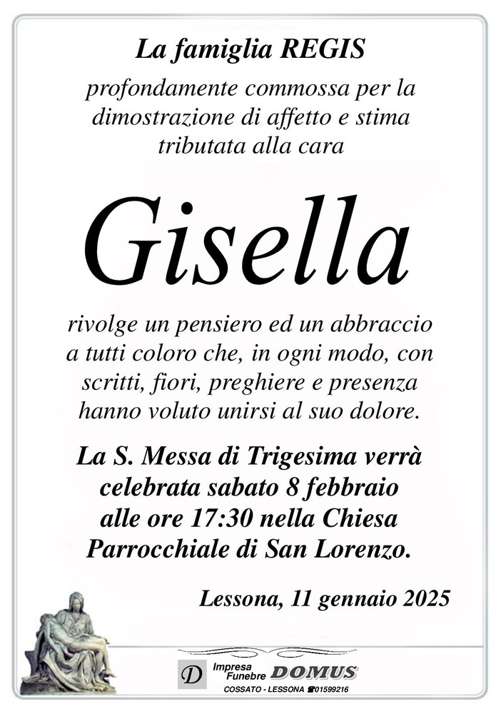 Gisella - Ringraziamenti