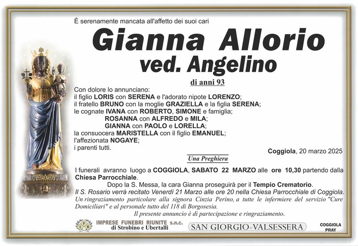 Gianna Allorio ved. Angelino