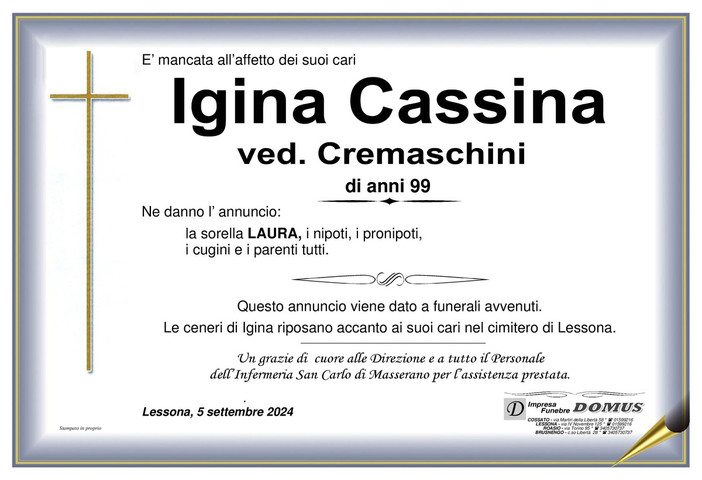 Igina Cassina ved. Cremaschini