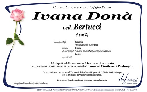 Ivana Donà ved. Bertucci