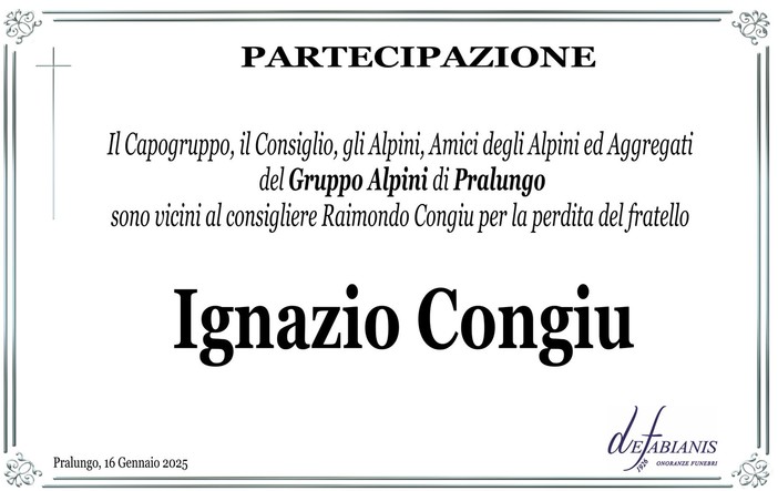 Ignazio Congiu - Partecipazione