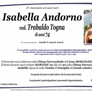 Isabella Andorno ved. Trabaldo Togna