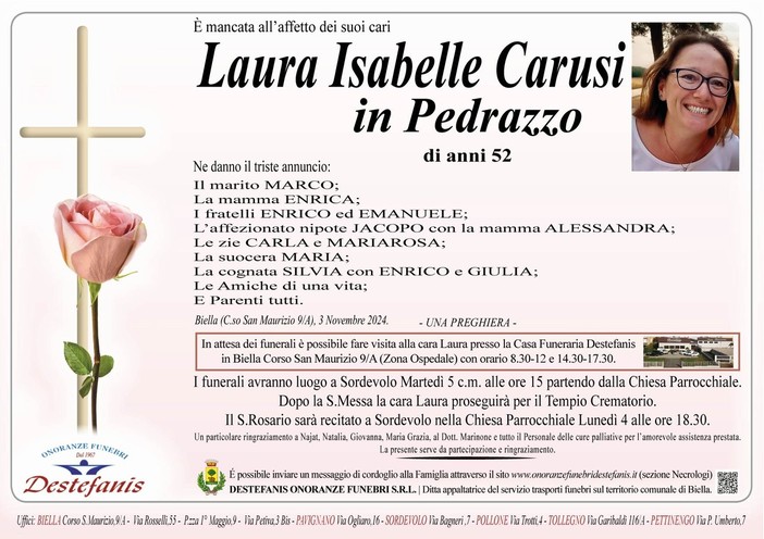 Laura Isabelle Carusi in Pedrazzo