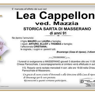 Lea Cappelloni ved. Mazzia