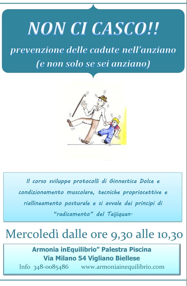 &quot;Non ci casco&quot;, &quot;Armonia in Equilibrio&quot; aiuta gli anziani a non cadere