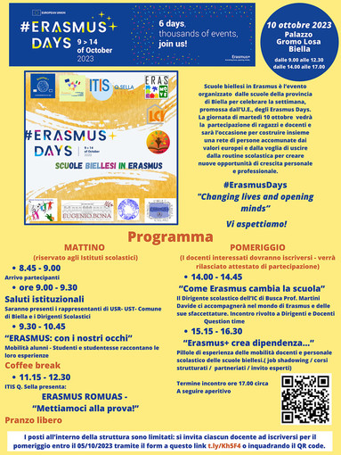 10 ottobre: Erasmus Days a Palazzo Gromo Losa