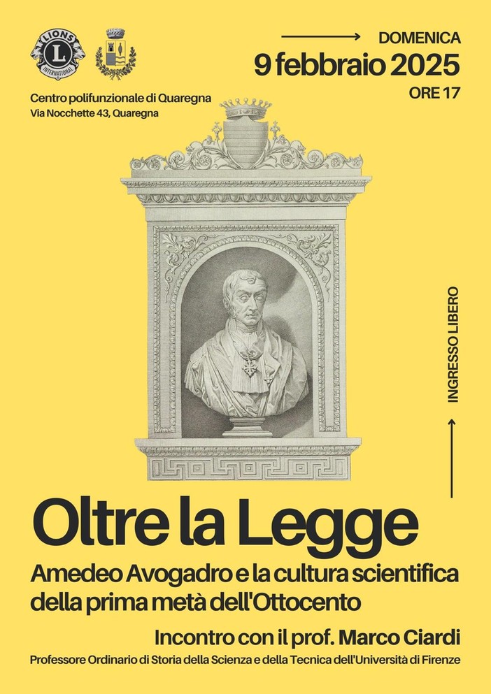 La figura di Amedeo Avogadro tra innovazione e storia: l'incontro a Quaregna.