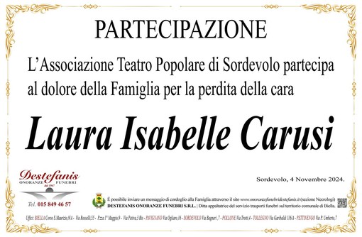 Laura Isabelle Carusi - Partecipazione