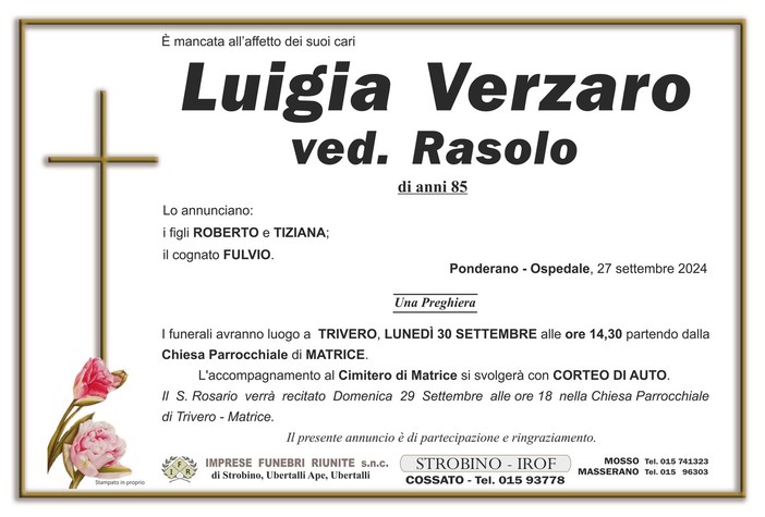 Luigia Verzaro ved. Rasolo