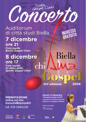 Torna in scena la solidarietà biellese con la XIV edizione del concerto di beneficienza Biella chiAma Gospel