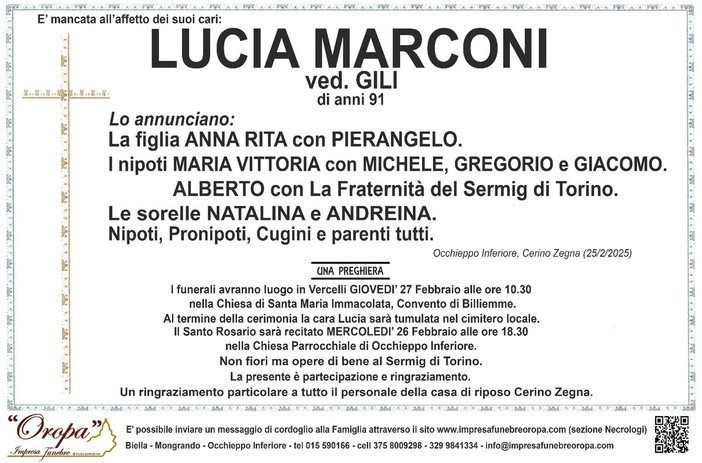 Lucia Marconi ved. Gili