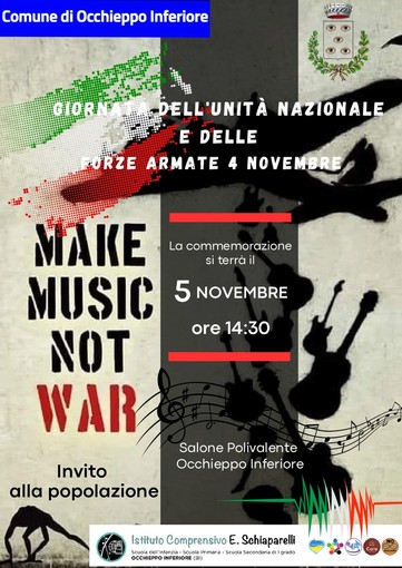 Occhieppo Inferiore, celebrazione della Giornata dell'Unità Nazionale e delle Forze Armate lunedì 5 novembre