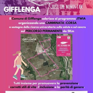 Domani Just the Woman I am (JTWIA) a Gifflenga, una camminata all'insegna del benessere