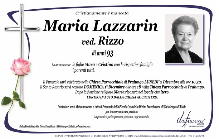 Maria Lazzarin Ved. Rizzo