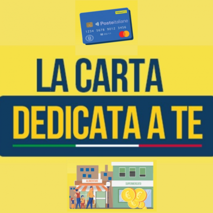 E' iniziata la distribuzione della carta “Dedicata a te” per i nuovi beneficiari