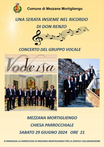 Gruppo vocale a Mezzana Mortigliengo: in memoria di Don Renzo.