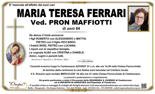 Maria Teresa Ferrari ved. Pron Maffiotti