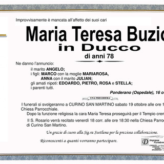 Maria Teresa Buzio in Ducco