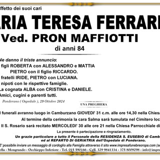 Maria Teresa Ferrari ved. Pron Maffiotti