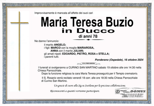 Maria Teresa Buzio in Ducco