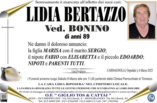 Lidia Bertazzo, ved. Bonino