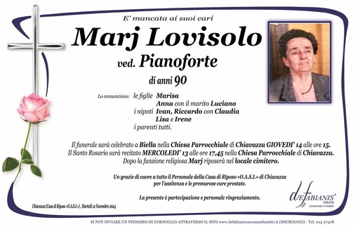 Marj Lovisolo ved. Pianoforte