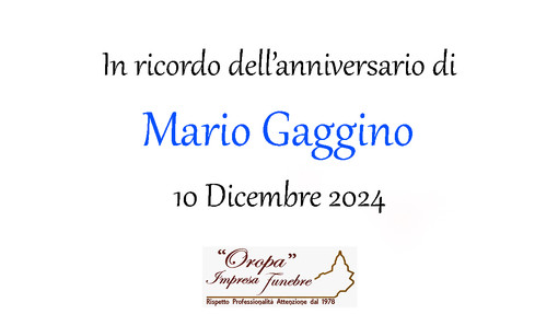 Mario Gaggino - Anniversario