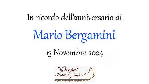 Mario Bergamini - Anniversario