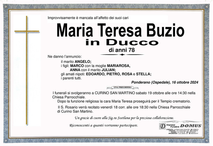 Maria Teresa Buzio in Ducco