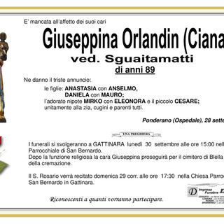 Giuseppina Orlandin (Ciana), ved. Sguaitamatti