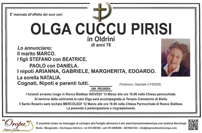 Olga Cuccu Pirisi in Oldrini