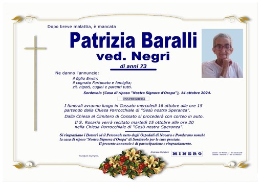 Patrizia Baralli ved. Negri