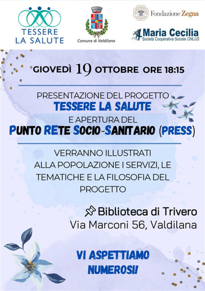 A Valdilana si presenta &quot;Tessere la salute&quot;