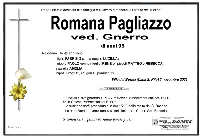 Romana Pagliazzo ved. Gnerro