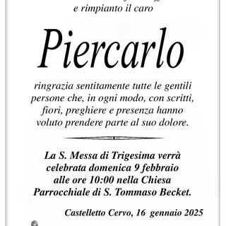 Piercarlo - Ringraziamenti