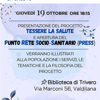 A Valdilana si presenta &quot;Tessere la salute&quot;