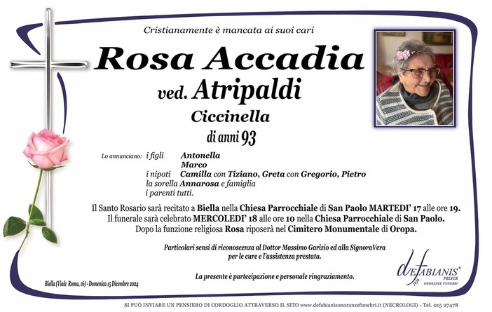 Rosa Accadia ved. Atripaldi Ciccinella