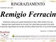 Remigio Ferracin - Ringraziamento