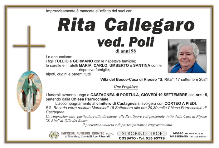 Rita Callegaro ved. Poli