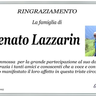 Renato Lazzarin - Ringraziamento