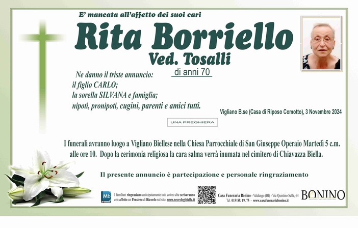 Rita Borriello ved. Tosalli