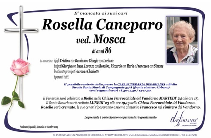 Rosella Caneparo, ved. Mosca