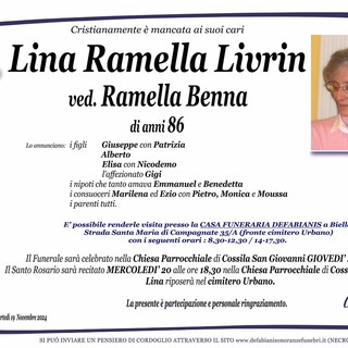 Lina Ramella Livrin, ved. Ramella Benna