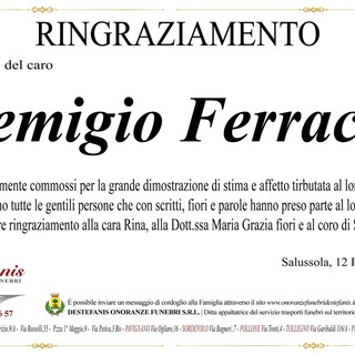 Remigio Ferracin - Ringraziamento