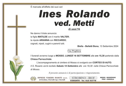 Ines Rolando, ved. Metti