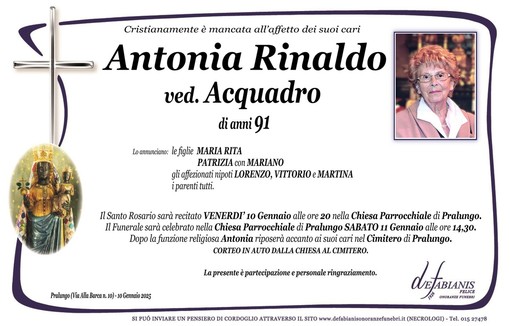 Antonia Rinaldo, ved. Acquadro