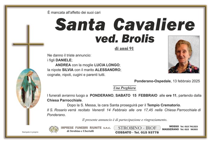 Santa Cavaliere ved. Brolis