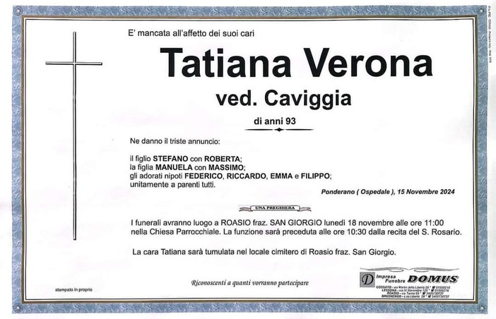 Tatiana Verona, ved. Caviggia