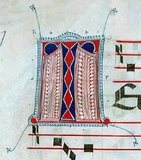 Incipit, “T”, in Giampaolo Mele (a cura di), Die ac Nocte. I Codici Liturgici di Oristano dal Giudicato di Arborea all’età spagnola (secoli XI-XVII), Cagliari: AMD Edizioni, 2009.